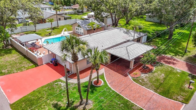 4002 Hudson Ter, Tampa, FL 33618 - aerial view of residential area featuring a pool