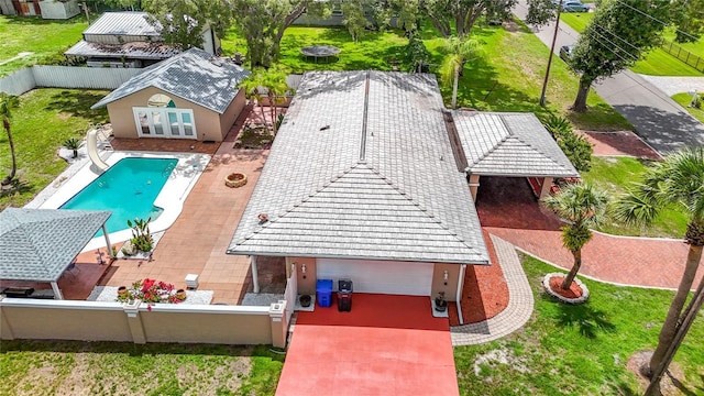 4002 Hudson Ter, Tampa, FL 33618 - view from above of property featuring a pool area