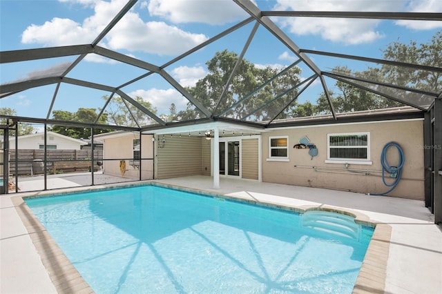 6220 Murdock Ave, Sarasota, FL 34231 - view of pool with a patio area and glass enclosure