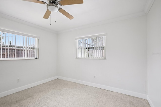 6220 Murdock Ave, Sarasota, FL 34231 - unfurnished room featuring crown molding and ceiling fan