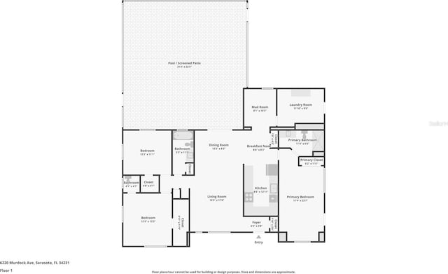 6220 Murdock Ave, Sarasota, FL 34231 - view of floor plan / room layout