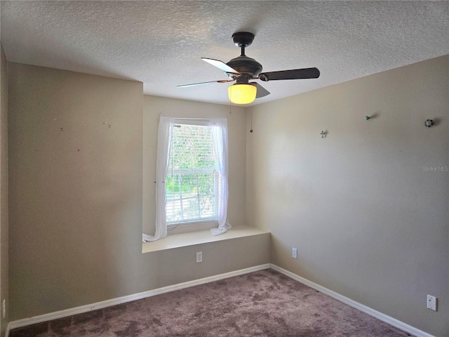 31141 Harthorn Ct, Wesley Chapel, FL 33543 - empty room featuring carpet, a ceiling fan, and a textured ceiling