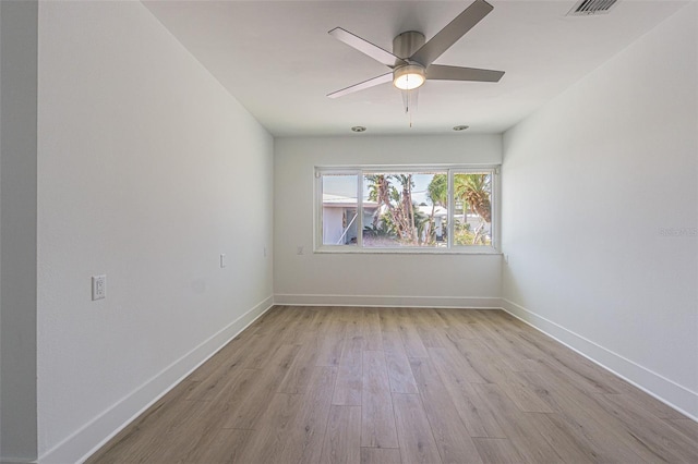 5950 Bikini Way N, St Pete Beach, FL 33706 - empty room with light wood-style floors and a ceiling fan