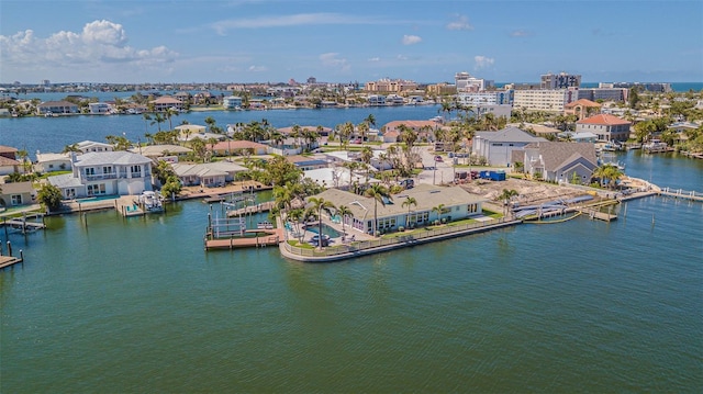 5950 Bikini Way N, St Pete Beach, FL 33706 - aerial perspective of suburban area featuring a nearby body of water