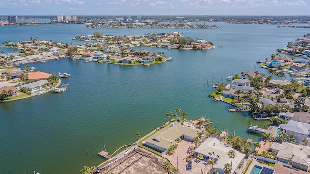 5950 Bikini Way N, St Pete Beach, FL 33706 - aerial view of residential area featuring a nearby body of water