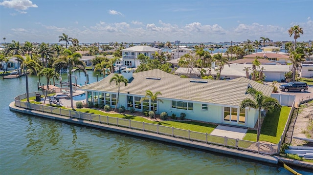 5950 Bikini Way N, St Pete Beach, FL 33706 - aerial view of residential area featuring a nearby body of water