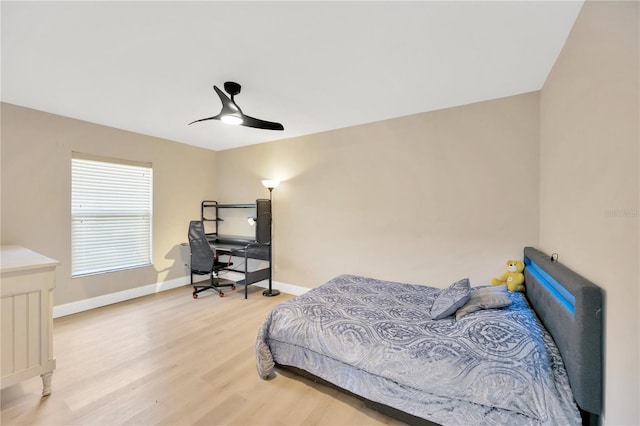 4617 Basswood St, Land O Lakes, FL 34639 - bedroom featuring light wood-type flooring and ceiling fan