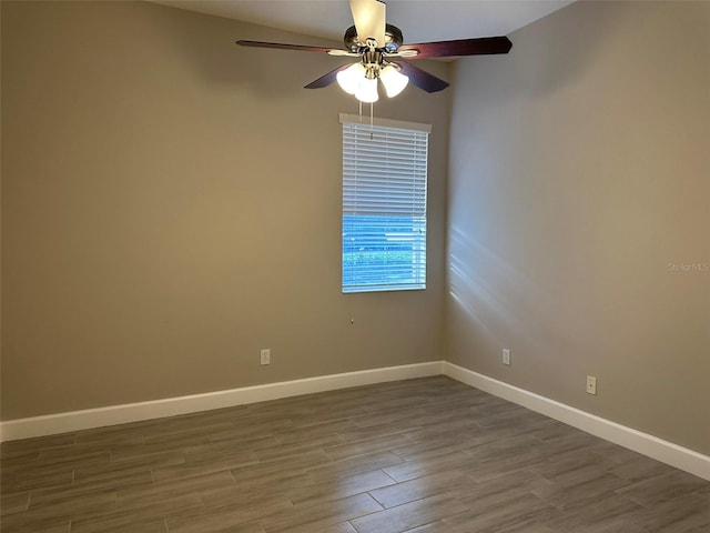 1008 Arista Blvd, Valrico, FL 33594 - unfurnished room with ceiling fan and wood finished floors