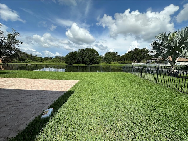 1008 Arista Blvd, Valrico, FL 33594 - view of yard featuring a water view and a patio area