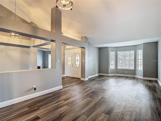 10206 Evening Trail Dr, Riverview, FL 33569 - foyer with dark wood-style floors and baseboards
