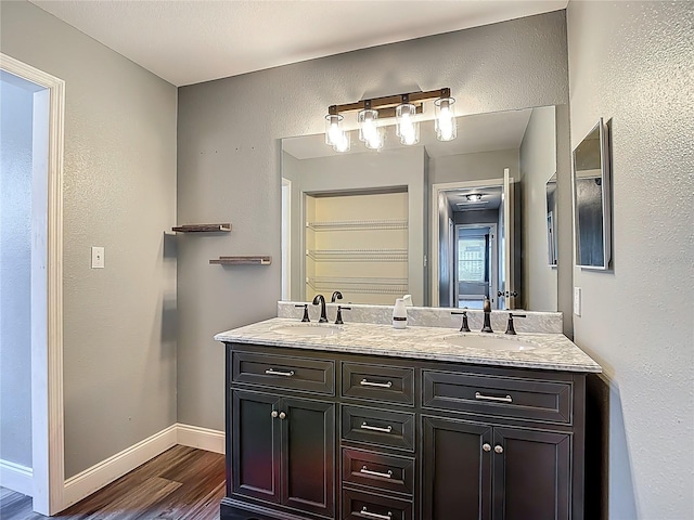 10206 Evening Trail Dr, Riverview, FL 33569 - full bath featuring wood finished floors and double vanity