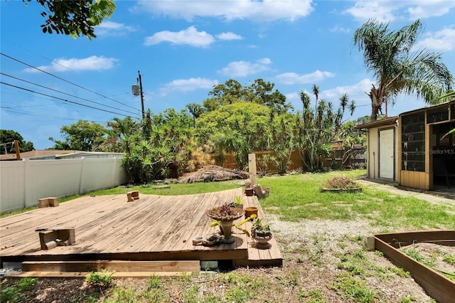 10549 112th Ave, Largo, FL 33773 - fenced backyard featuring a deck