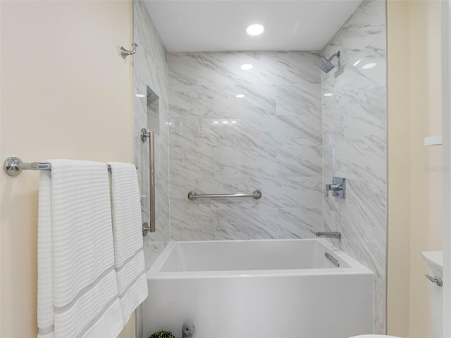 7979 Sailboat Key Blvd S Unit 505, South Pasadena, FL 33707 - bathroom featuring shower / bath combination and recessed lighting