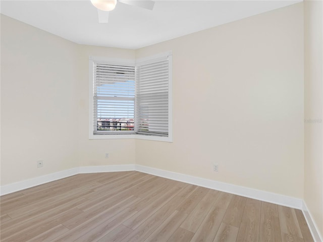 7979 Sailboat Key Blvd S Unit 505, South Pasadena, FL 33707 - spare room featuring light wood-style flooring and ceiling fan