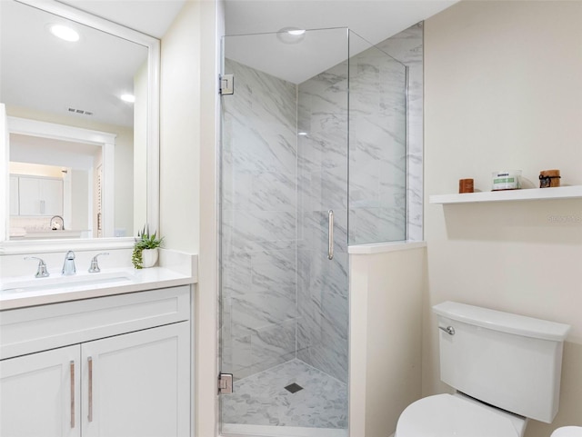 7979 Sailboat Key Blvd S Unit 505, South Pasadena, FL 33707 - bathroom featuring a marble finish shower, vanity, and recessed lighting