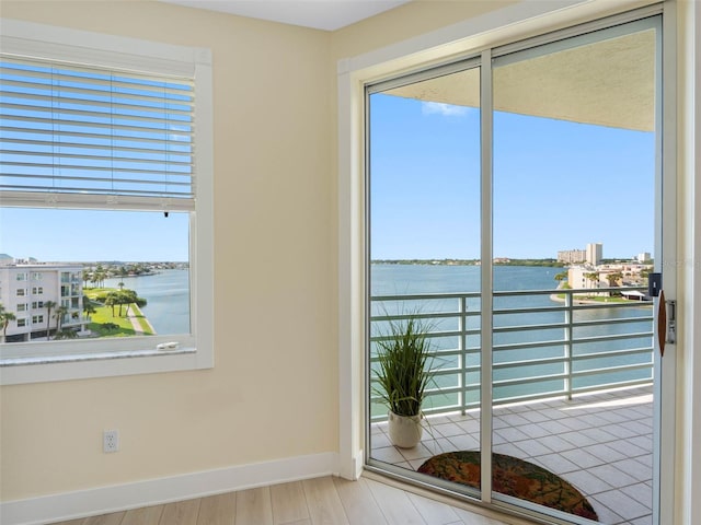7979 Sailboat Key Blvd S Unit 505, South Pasadena, FL 33707 - unfurnished room with a water view and healthy amount of natural light