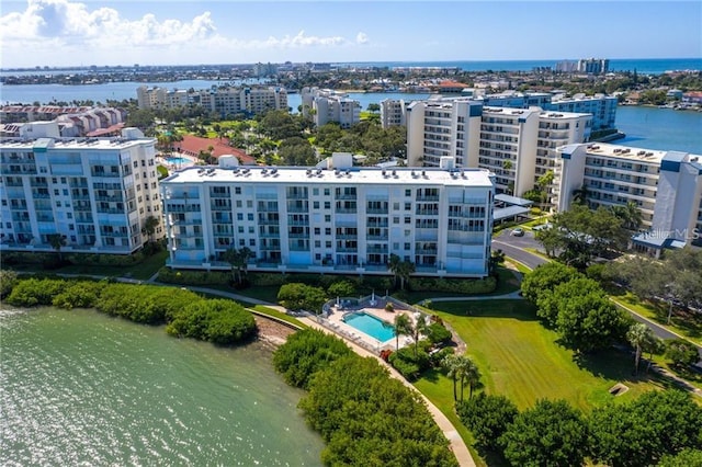 7979 Sailboat Key Blvd S Unit 505, South Pasadena, FL 33707 - aerial view of a nearby body of water and apartment complex / building