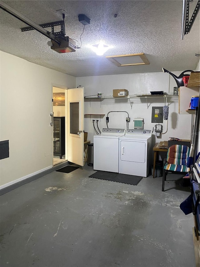832 Cambridge Ct, Dunedin, FL 34698 - garage with washer and clothes dryer and a garage door opener
