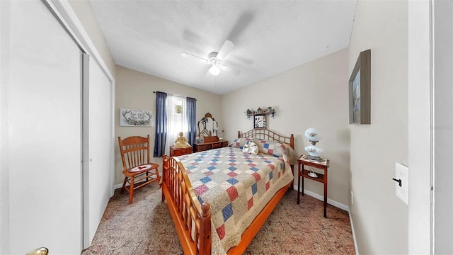 1753 Ranchette Rd, Wesley Chapel, FL 33543 - carpeted bedroom featuring a closet and ceiling fan