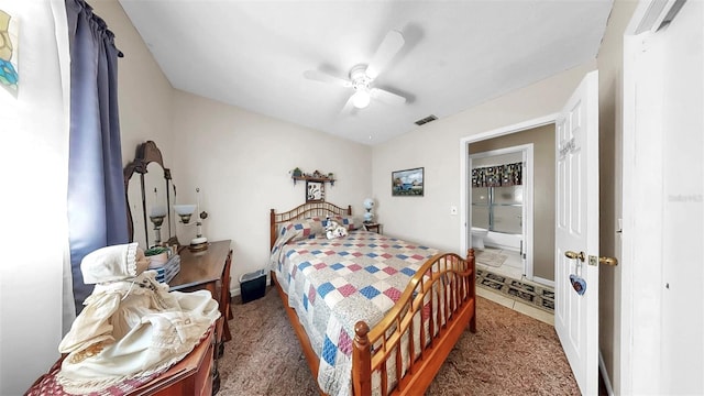 1753 Ranchette Rd, Wesley Chapel, FL 33543 - carpeted bedroom with a ceiling fan