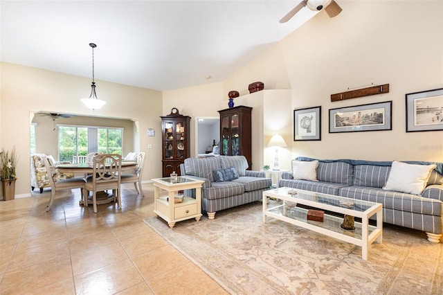 1626 Terra Ceia Bay Cir Unit 1626, Palmetto, FL 34221 - living room featuring ceiling fan and light tile patterned floors
