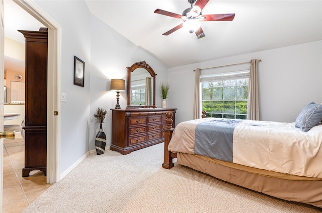 1626 Terra Ceia Bay Cir Unit 1626, Palmetto, FL 34221 - bedroom with lofted ceiling and a ceiling fan