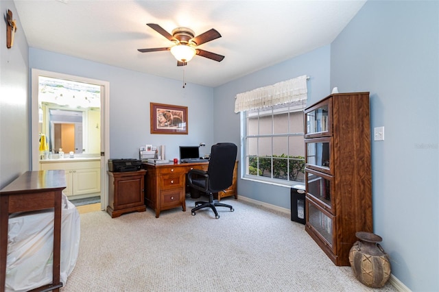 1626 Terra Ceia Bay Cir Unit 1626, Palmetto, FL 34221 - office with light carpet and a ceiling fan