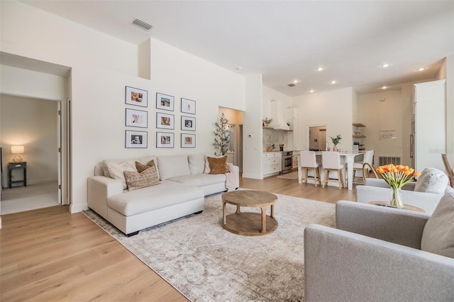 9126 Cypress Keep Ln, Odessa, FL 33556 - living room with light wood-type flooring and recessed lighting