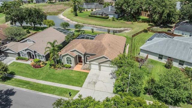 9126 Cypress Keep Ln, Odessa, FL 33556 - aerial perspective of suburban area with a large body of water