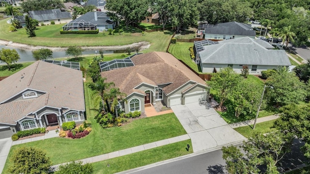 9126 Cypress Keep Ln, Odessa, FL 33556 - aerial perspective of suburban area with a large body of water