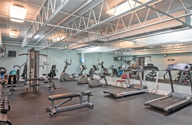 7941 58th Ave N Unit 301, Saint Petersburg, FL 33709 - gym with baseboards
