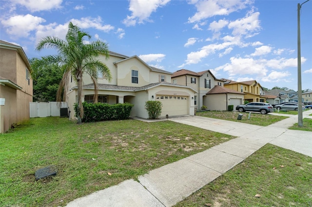 16828 N Gold Star Ct, Clermont, FL 34714 - traditional home featuring stucco siding, concrete driveway, a residential view, and a garage