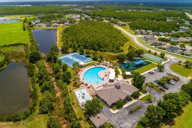 18508 Merseyside Loop, Land O Lakes, FL 34638 - aerial view of a large body of water and a pool