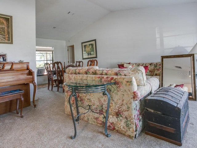 1610 Sanderling Ct, Brandon, FL 33511 - living room with carpet flooring and lofted ceiling