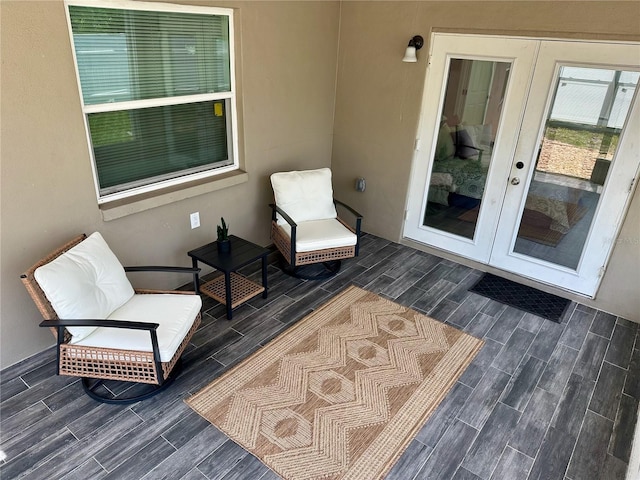 7301 Mitchell Ranch Rd, New Port Richey, FL 34655 - wooden terrace with french doors