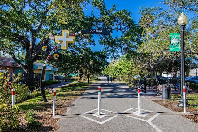 245 Grove Cir N, Dunedin, FL 34698 - view of asphalt street with street lights