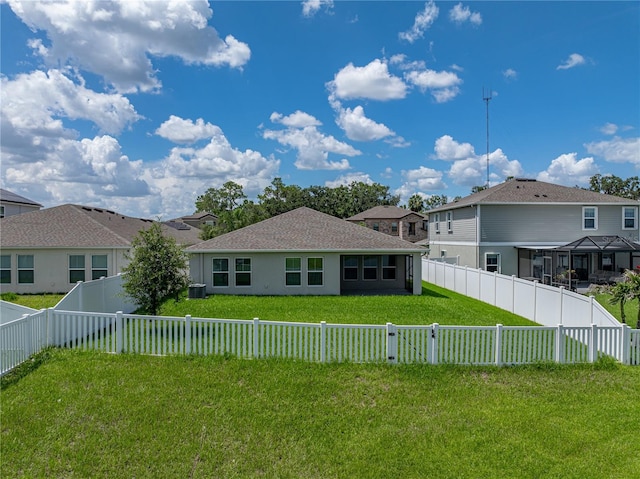 12931 Twin Bridges Dr, Riverview, FL 33579 - rear view of property with a residential view and a fenced backyard