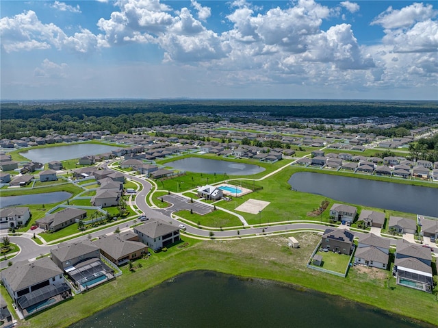 12931 Twin Bridges Dr, Riverview, FL 33579 - aerial perspective of suburban area featuring a large body of water