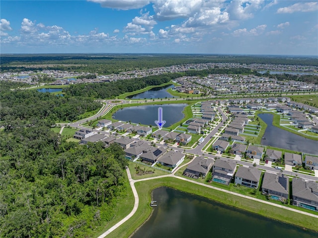 12931 Twin Bridges Dr, Riverview, FL 33579 - aerial view of residential area with a large body of water