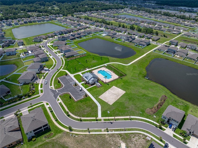 12931 Twin Bridges Dr, Riverview, FL 33579 - aerial perspective of suburban area featuring a large body of water