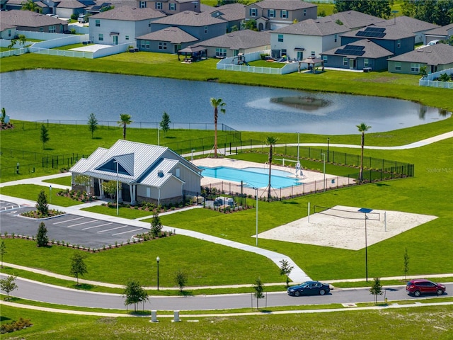 12931 Twin Bridges Dr, Riverview, FL 33579 - bird's eye view of a large body of water and a pool area