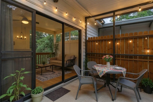 6263 93rd Ter N Unit 4202, Pinellas Park, FL 33782 - sunroom featuring a skylight, healthy amount of natural light, and a chandelier