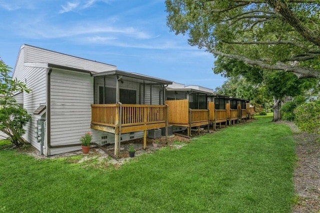 6263 93rd Ter N Unit 4202, Pinellas Park, FL 33782 - rear view of property with a lawn and a sunroom