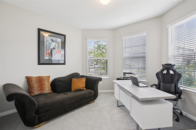 9107 Rally Spring Loop, Wesley Chapel, FL 33545 - home office with light colored carpet and plenty of natural light