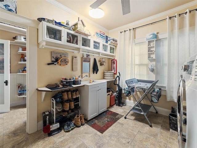 2504 W N A St Unit A, Tampa, FL 33609 - office space with crown molding and light stone finish flooring