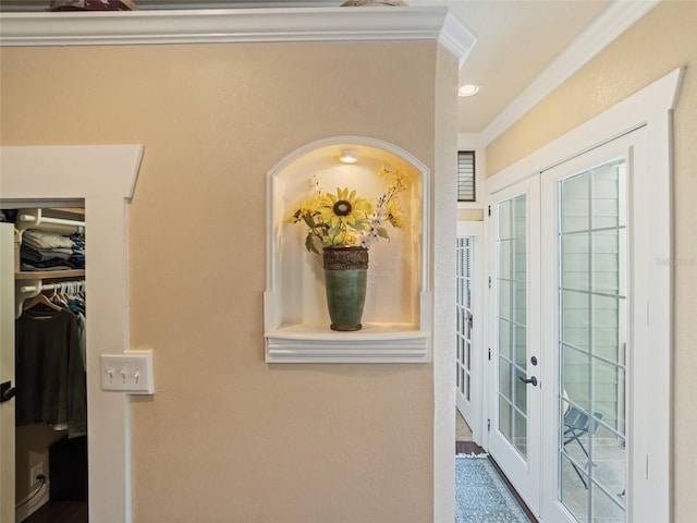 2504 W N A St Unit A, Tampa, FL 33609 - interior space with french doors, crown molding, and recessed lighting