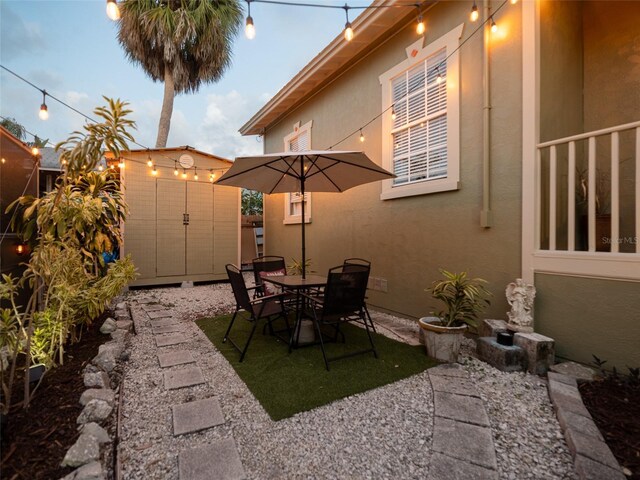 2504 W N A St Unit A, Tampa, FL 33609 - view of patio featuring a shed
