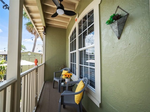 2504 W N A St Unit A, Tampa, FL 33609 - balcony with ceiling fan