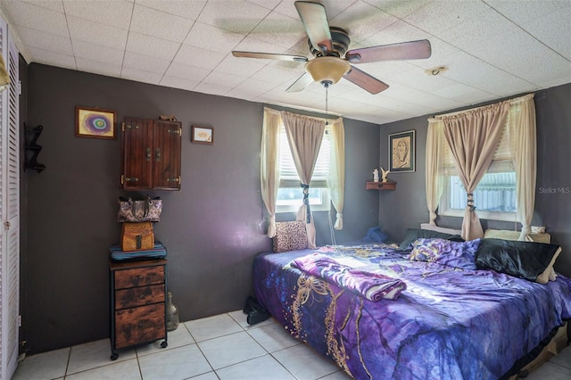 5651 6th St, Zephyrhills, FL 33542 - bedroom featuring tile patterned flooring and ceiling fan