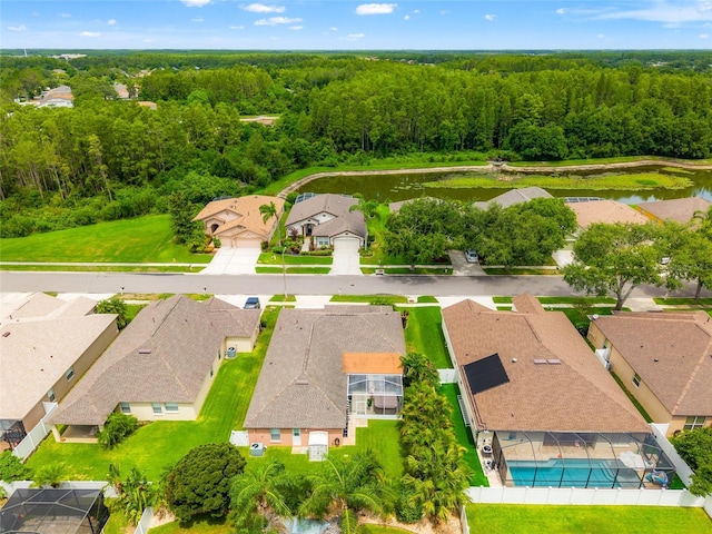 3246 Brenford Pl, Land O Lakes, FL 34638 - aerial view of residential area featuring a heavily wooded area